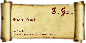 Buza Zsolt névjegykártya